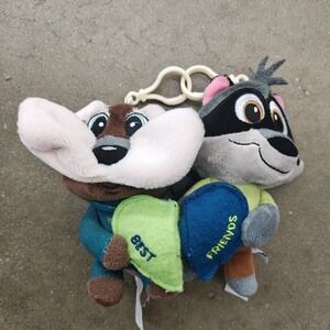 The Great Wolf Pack Magnetic Friendship Keyclips Raccoon Squirrel Best Friends